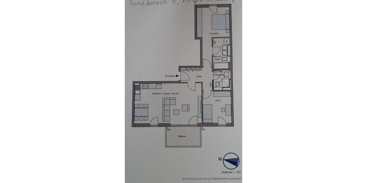 Etagenwohnung Moosburg an der Isar - 3 Zimmer, 82 m&sup2;, 1.350&euro; | Angebot:26705078